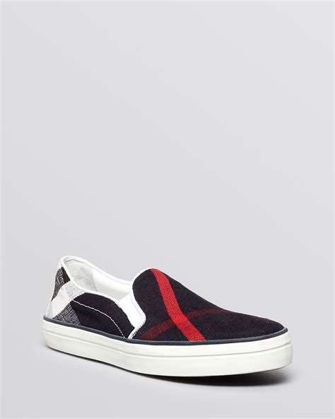 burberry sneakers black and white|burberry slip on flat sneakers.